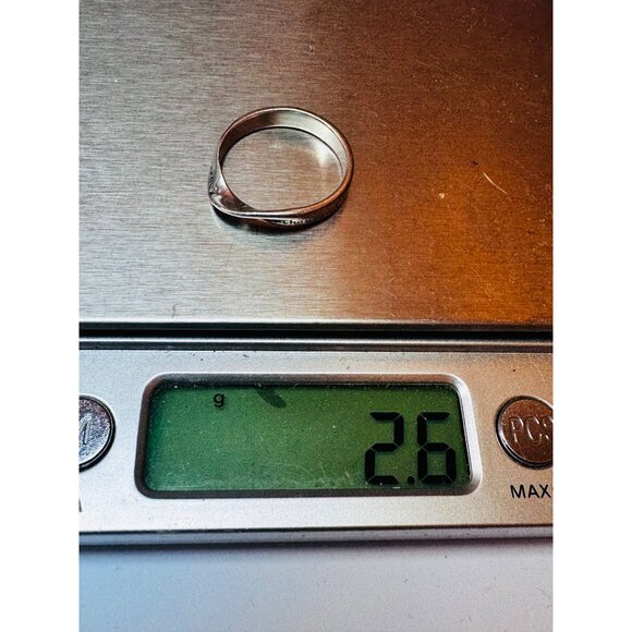 Estate Sterling Silver 925 Twist Band Ring "The Journey" Engraved Quote Size 7 - Picture 9 of 9